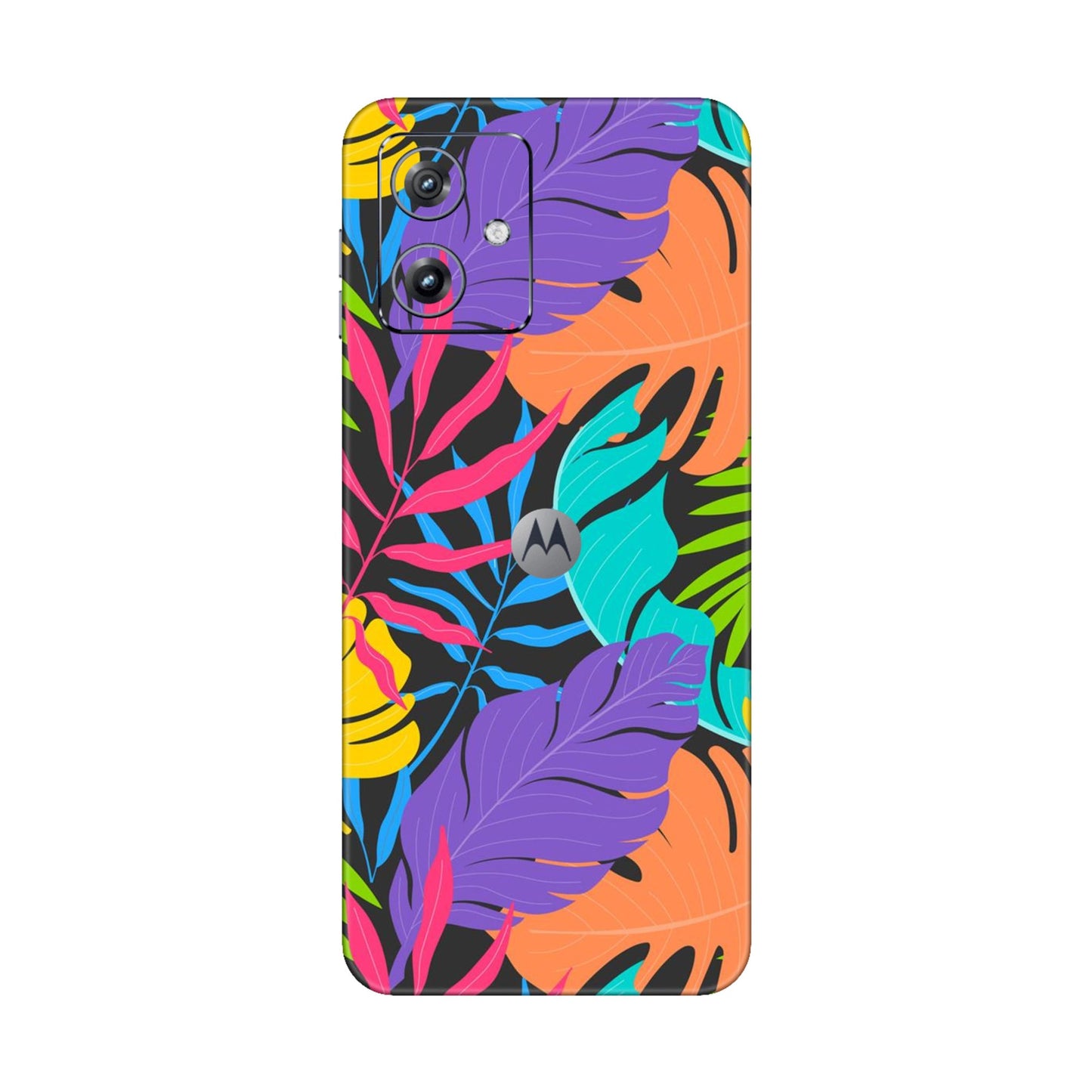 Neon Jungle Leaves Mobile Skin For Motorola G54
