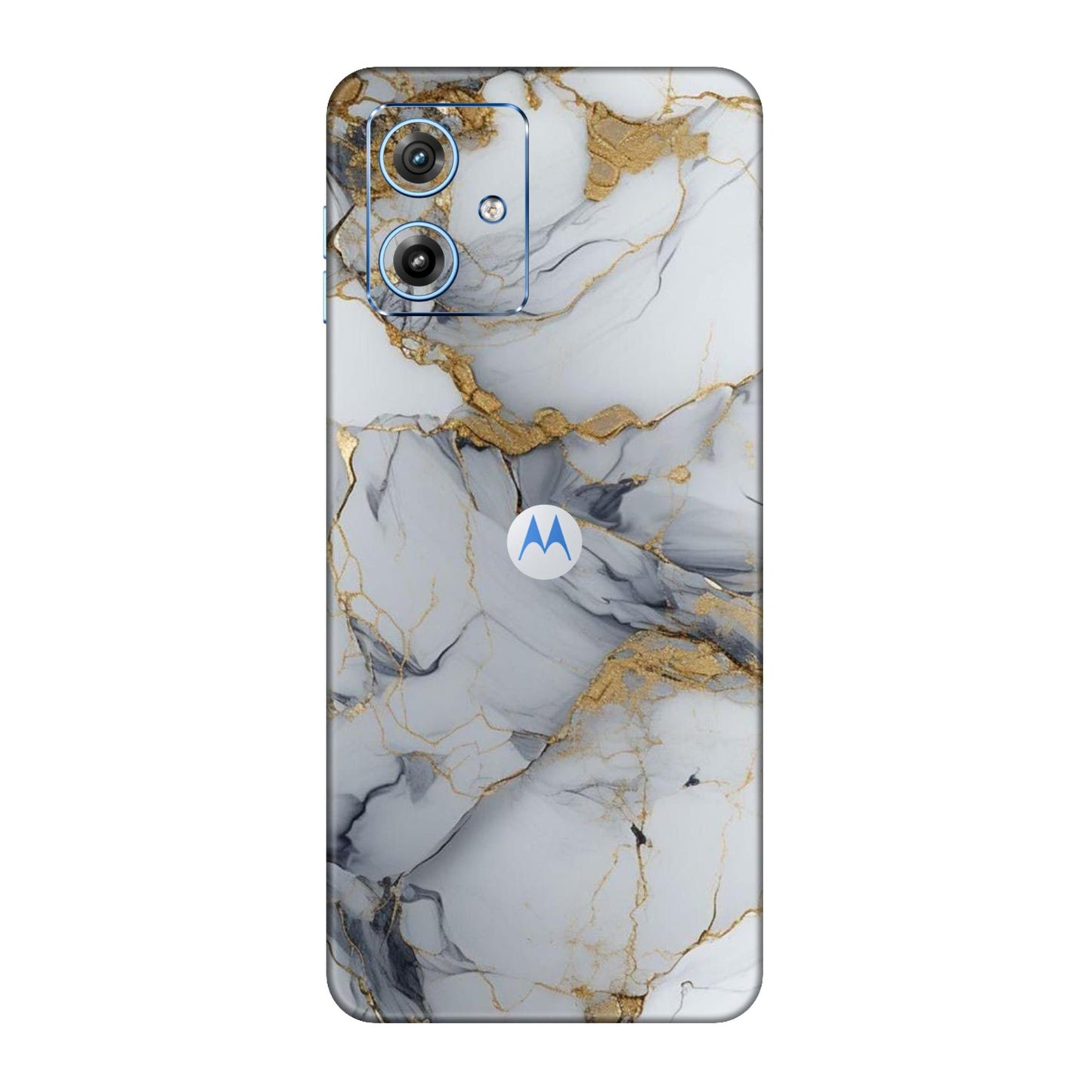 White Gold Luxury Marble Mobile Skin For Motorola G64