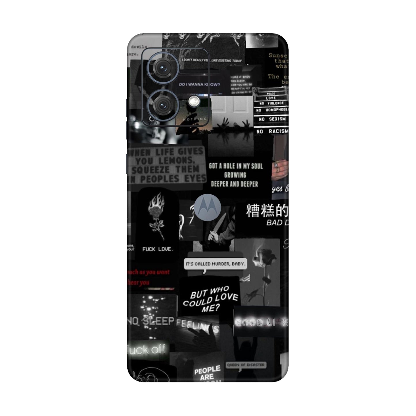 Bad Day Dark Collage Mobile Skin For Motorola G84