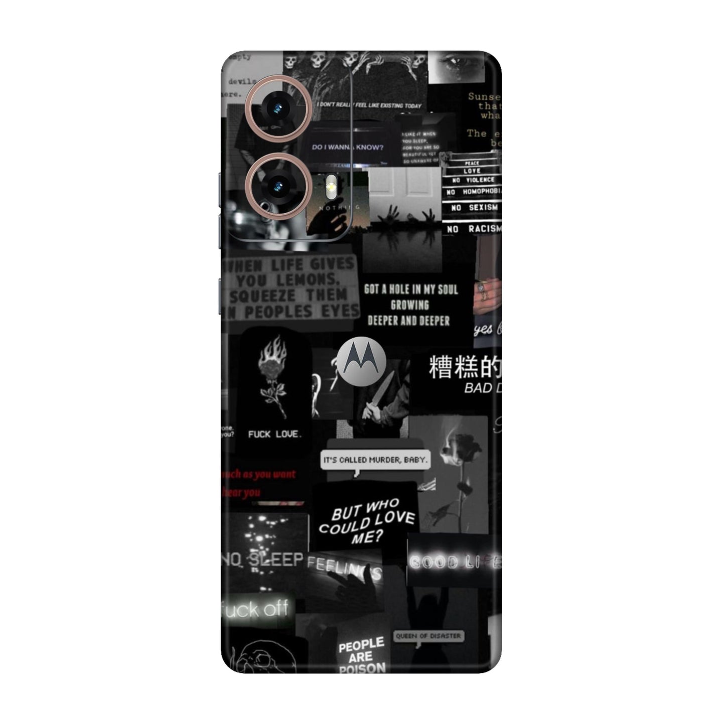 Bad Day Dark Collage Mobile Skin For Motorola G85