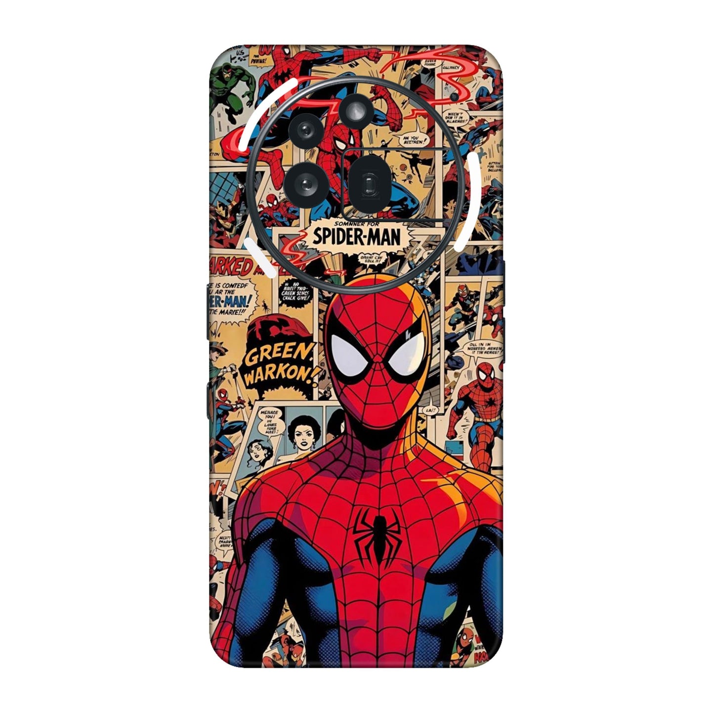 Vintage Comic Panel Spider Man Mobile Skin For Nothing Phone 3a Pro