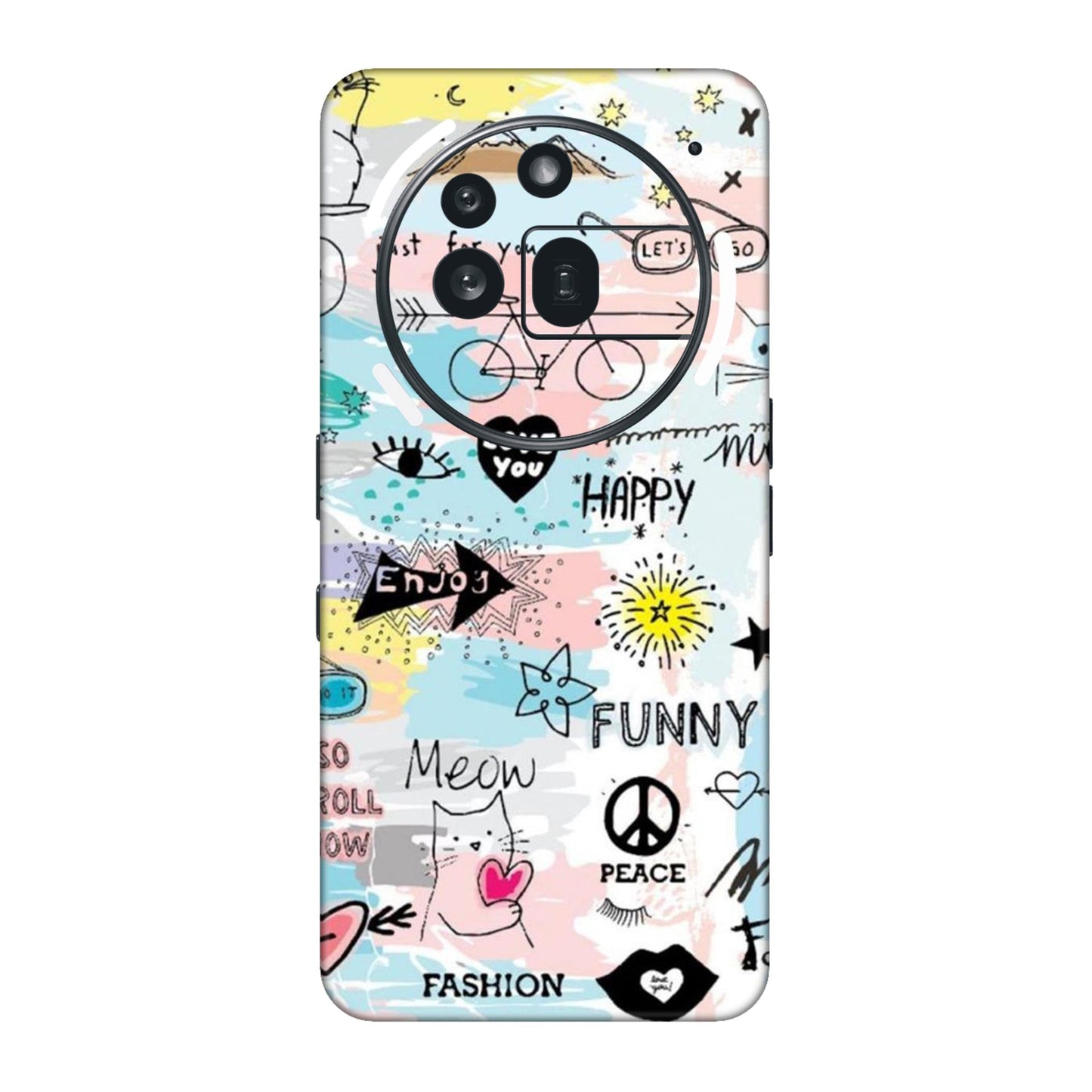 Cat Doodles Pastel Mobile Skin For Nothing Phone 3a Pro