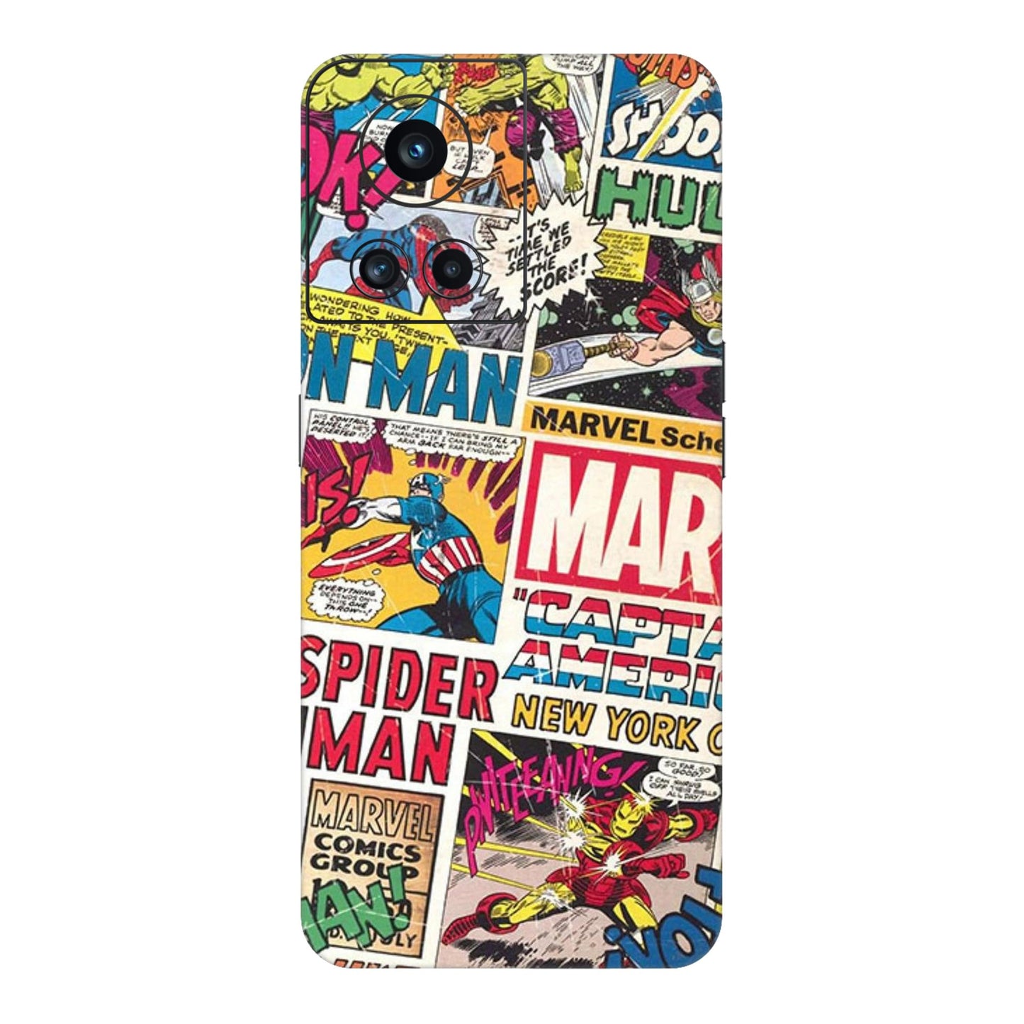 Vintage Marvel Comic Bomb Mobile Skin For OnePlus 10R