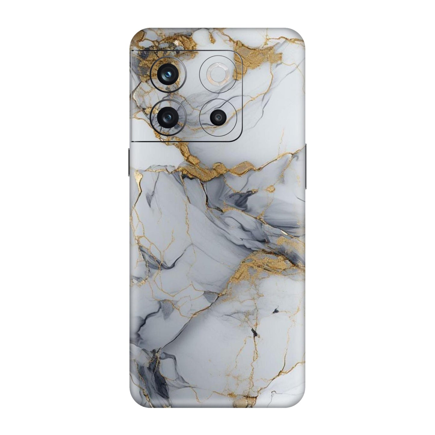 White Gold Luxury Marble Mobile Skin For OnePlus 10T