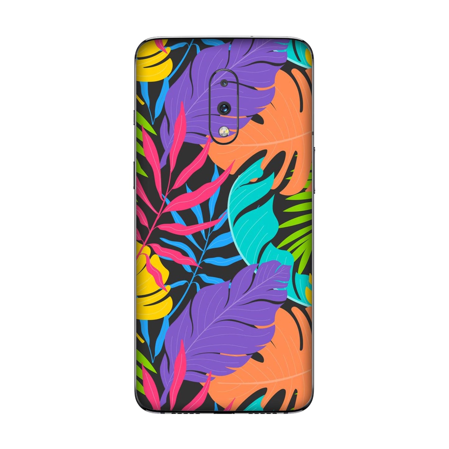 Neon Jungle Leaves Mobile Skin For OnePlus 7