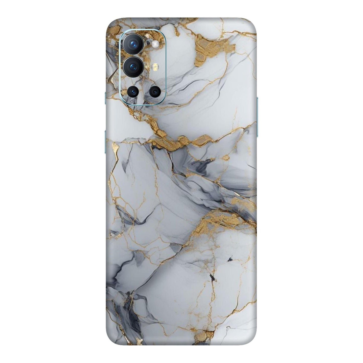 White Gold Luxury Marble Mobile Skin For OnePlus 9r