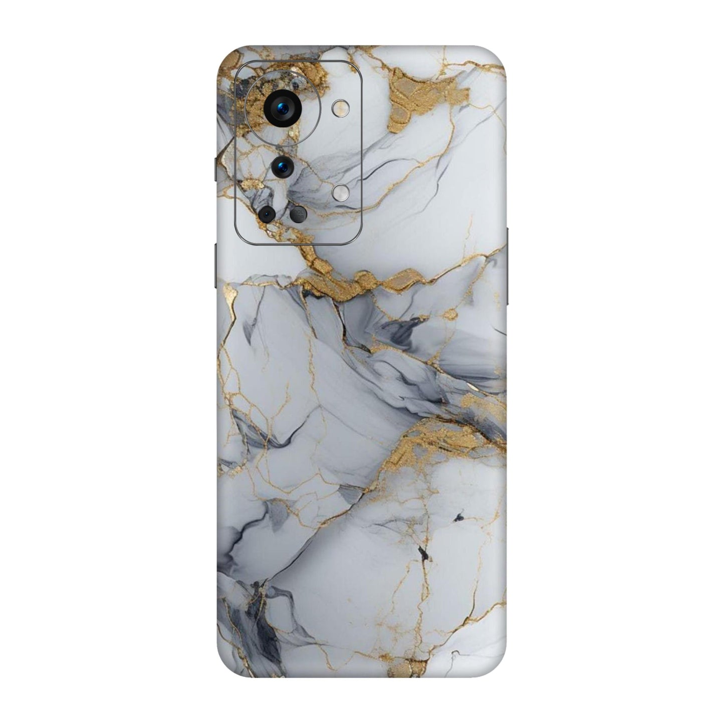 White Gold Luxury Marble Mobile Skin For OnePlus Nord 2t