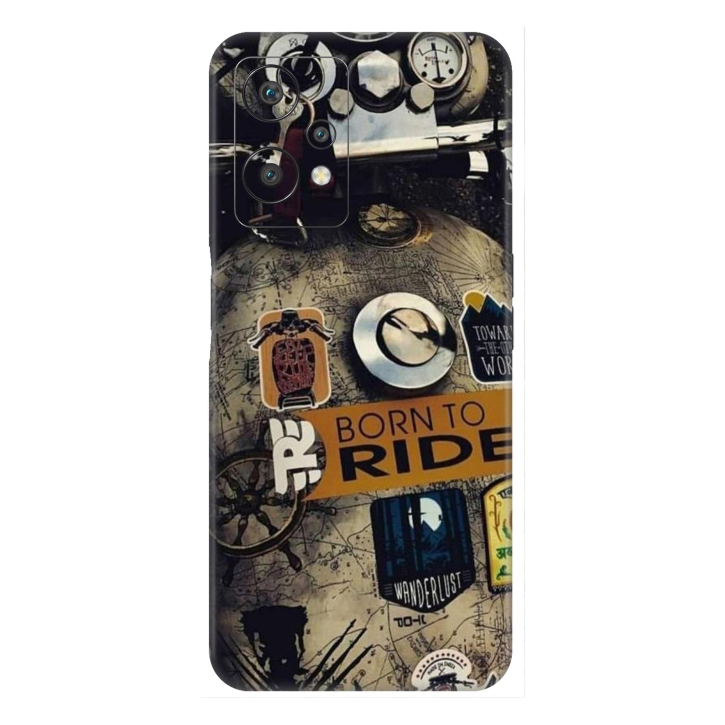 Born to Ride World Map Mobile Skin For OnePlus Nord Ce 2 Lite