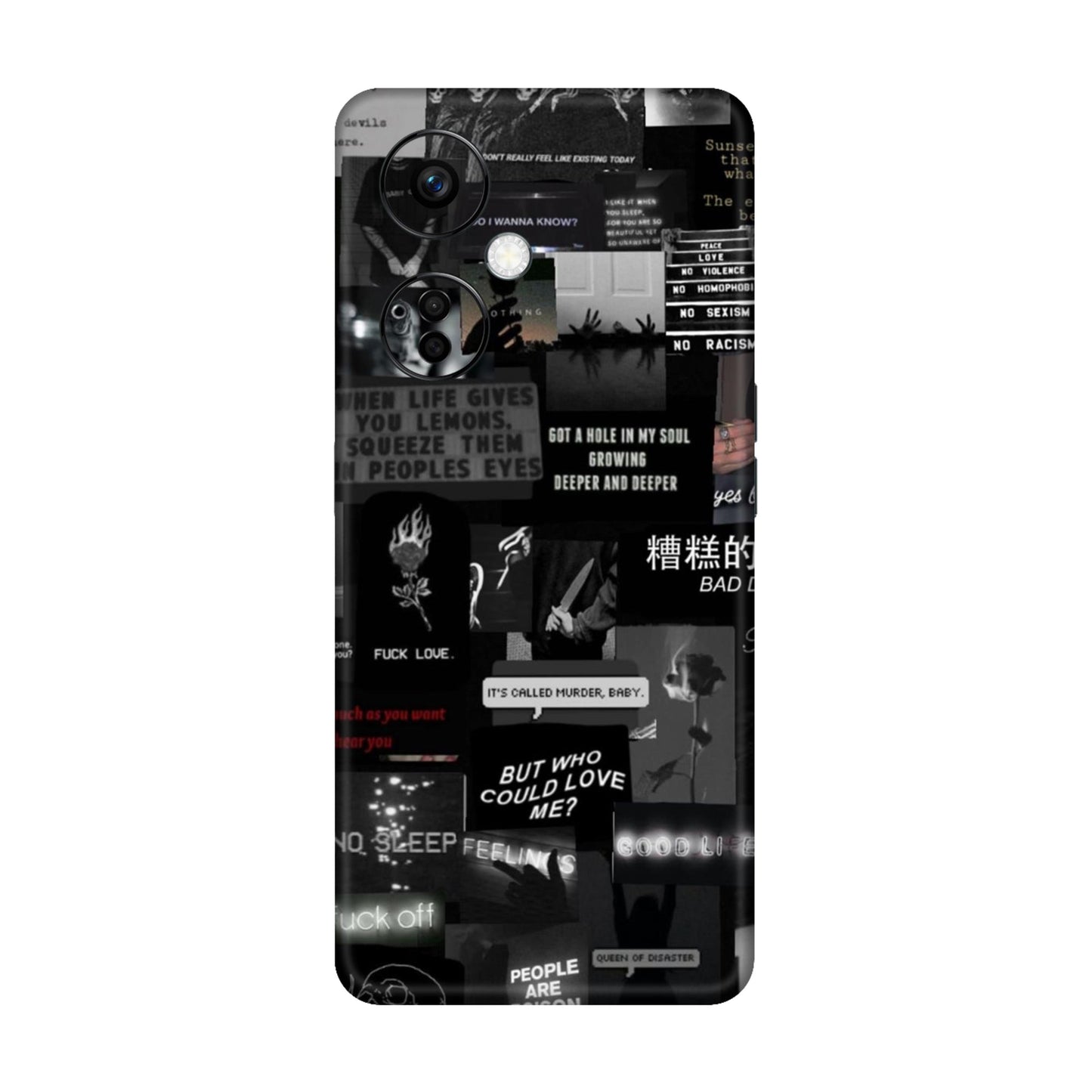 Bad Day Dark Collage Mobile Skin For OnePlus Nord Ce 3 Lite