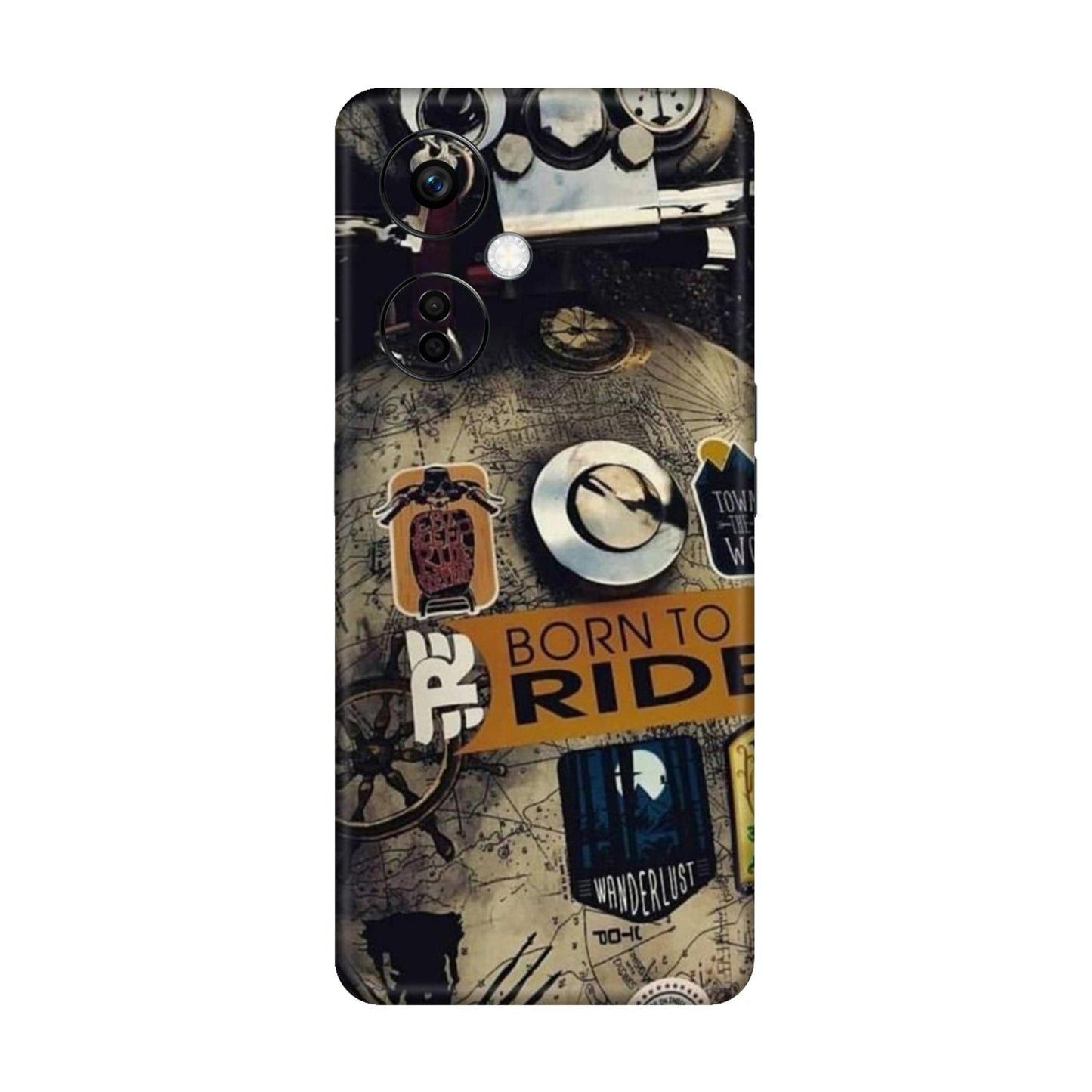 Born to Ride World Map Mobile Skin For OnePlus Nord Ce 3 Lite