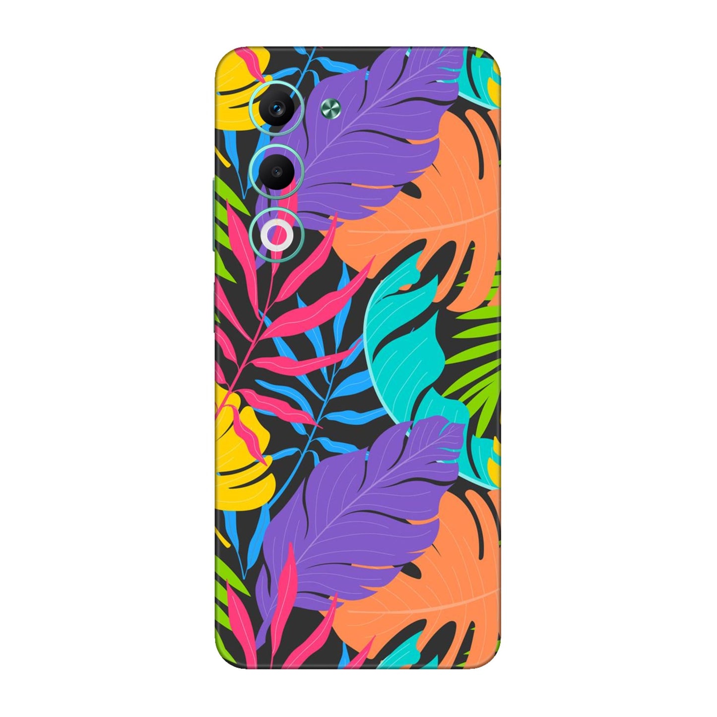 Neon Jungle Leaves Mobile Skin For Oppo A5 5G