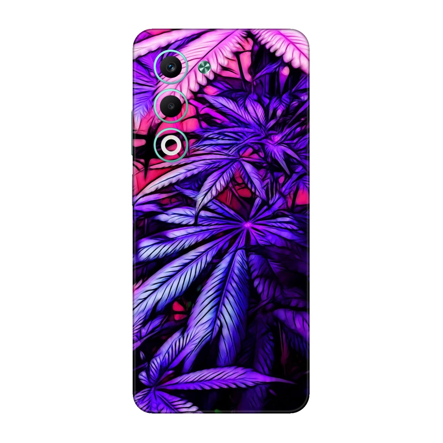 Neon Purple Herb Mobile Skin For Oppo A5 5G