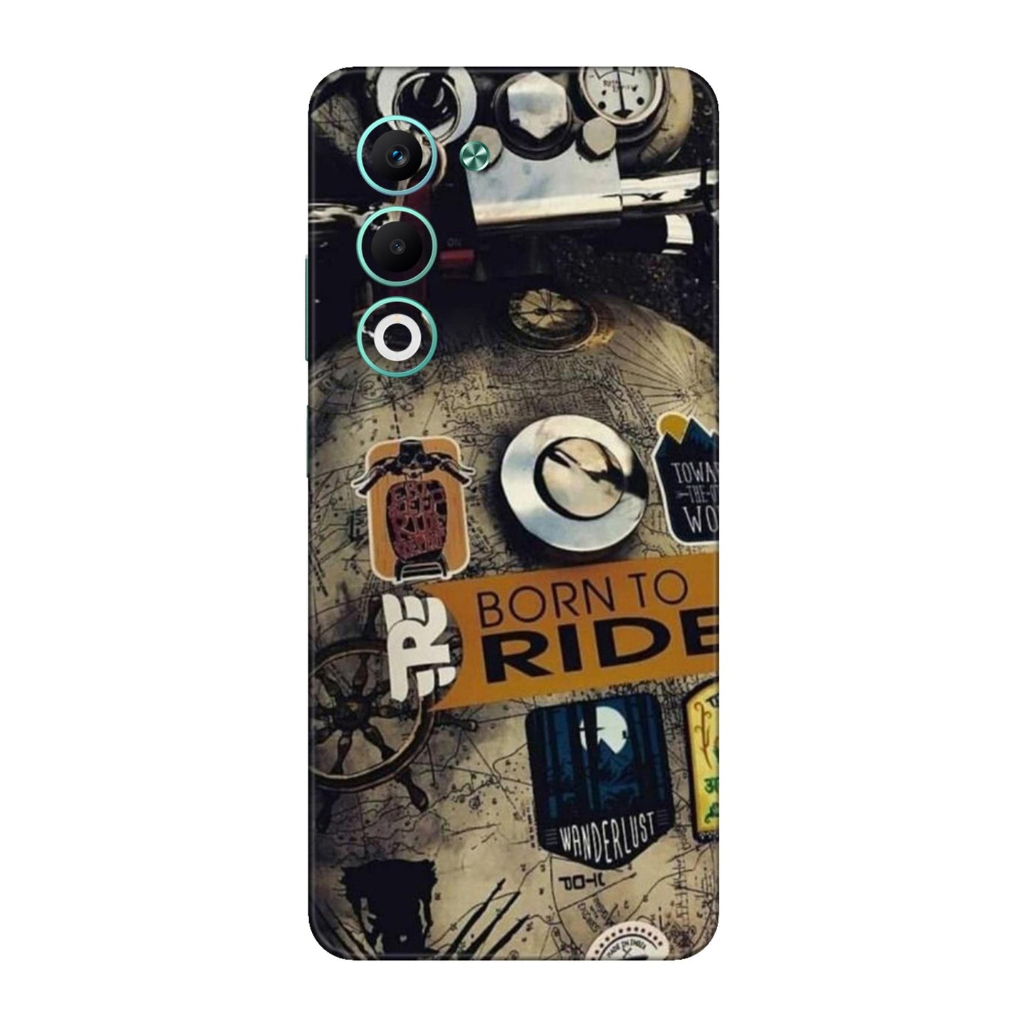 Born to Ride World Map Mobile Skin For Oppo A5 5G