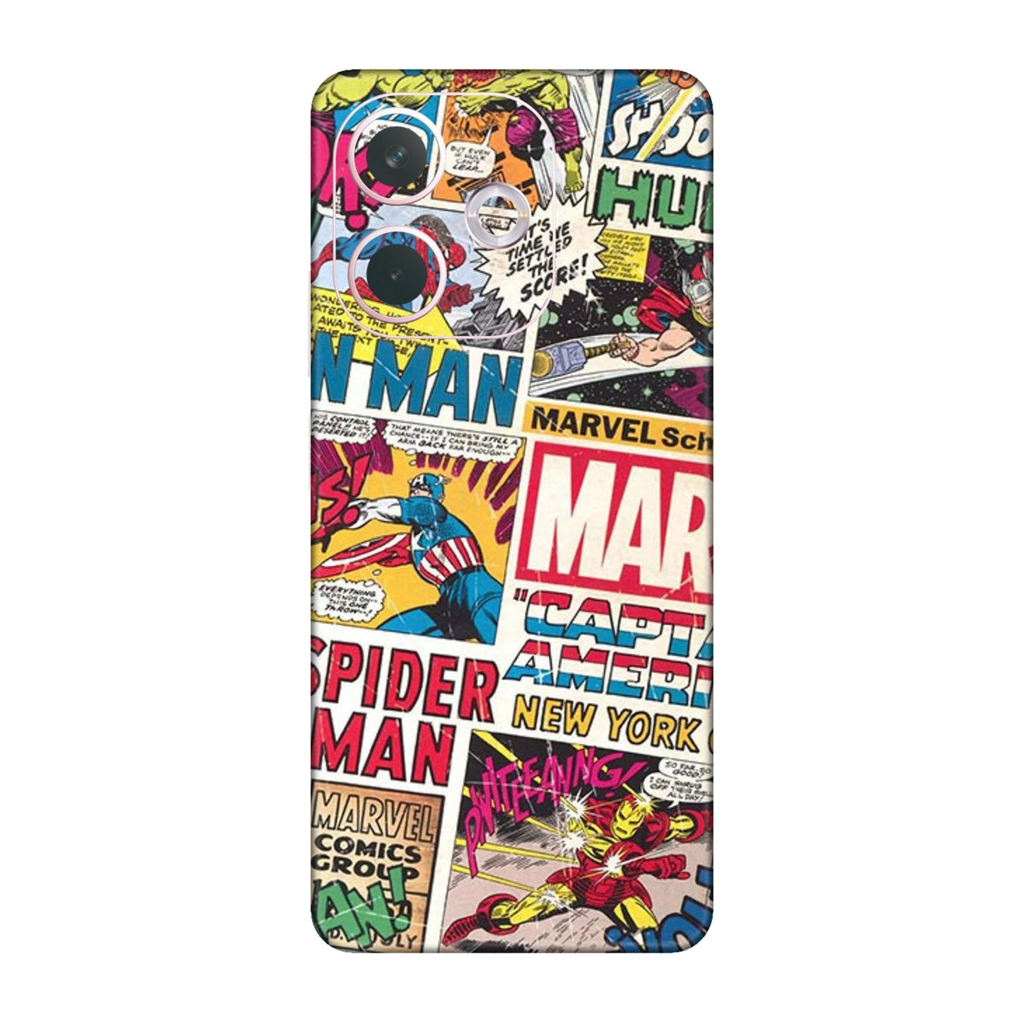 Vintage Marvel Comic Bomb Mobile Skin For Oppo A5 Pro 5G