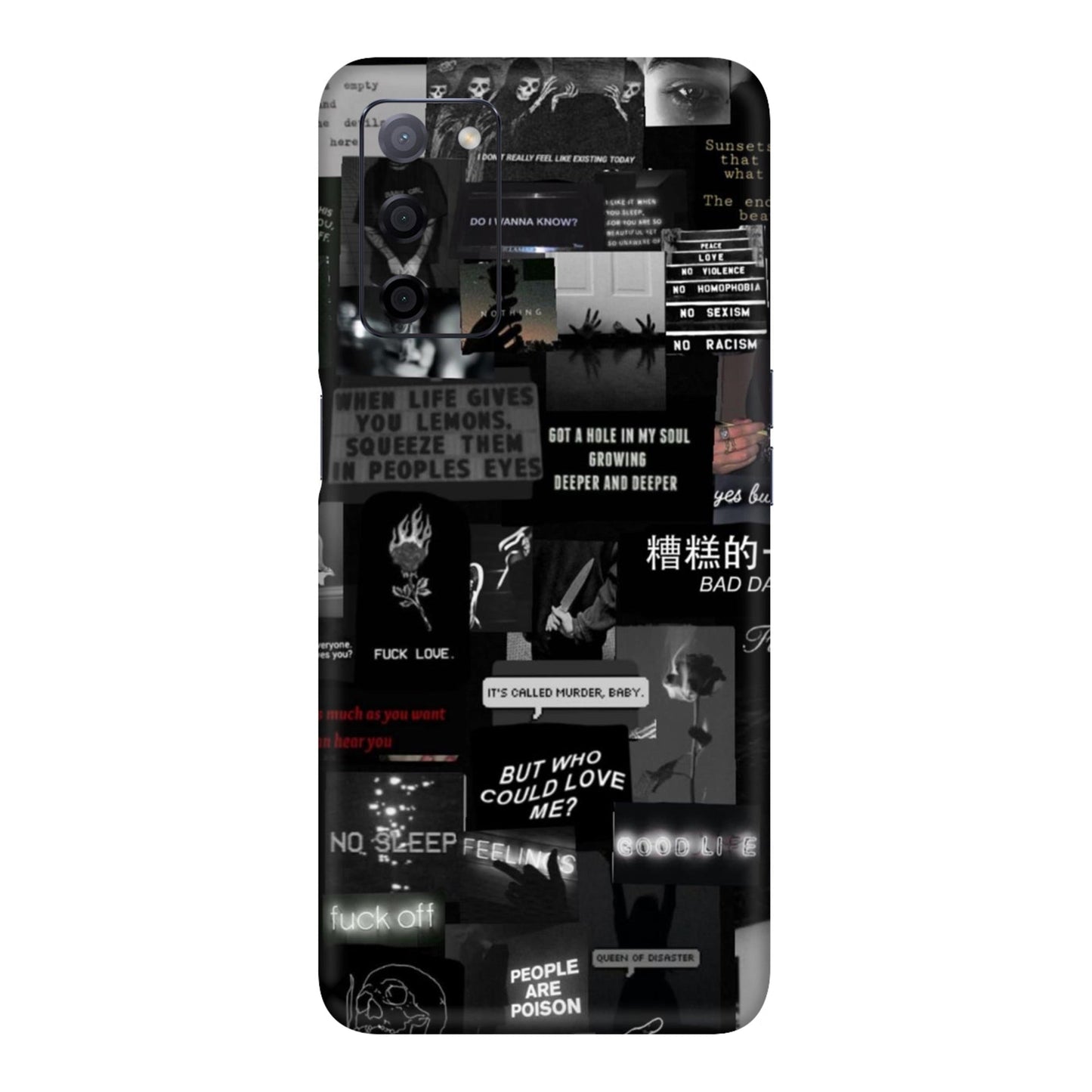 Bad Day Dark Collage Mobile Skin For Oppo A53s 5G