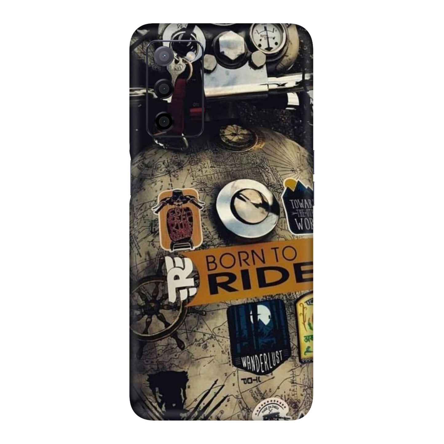 Born to Ride World Map Mobile Skin For Oppo A53s 5G