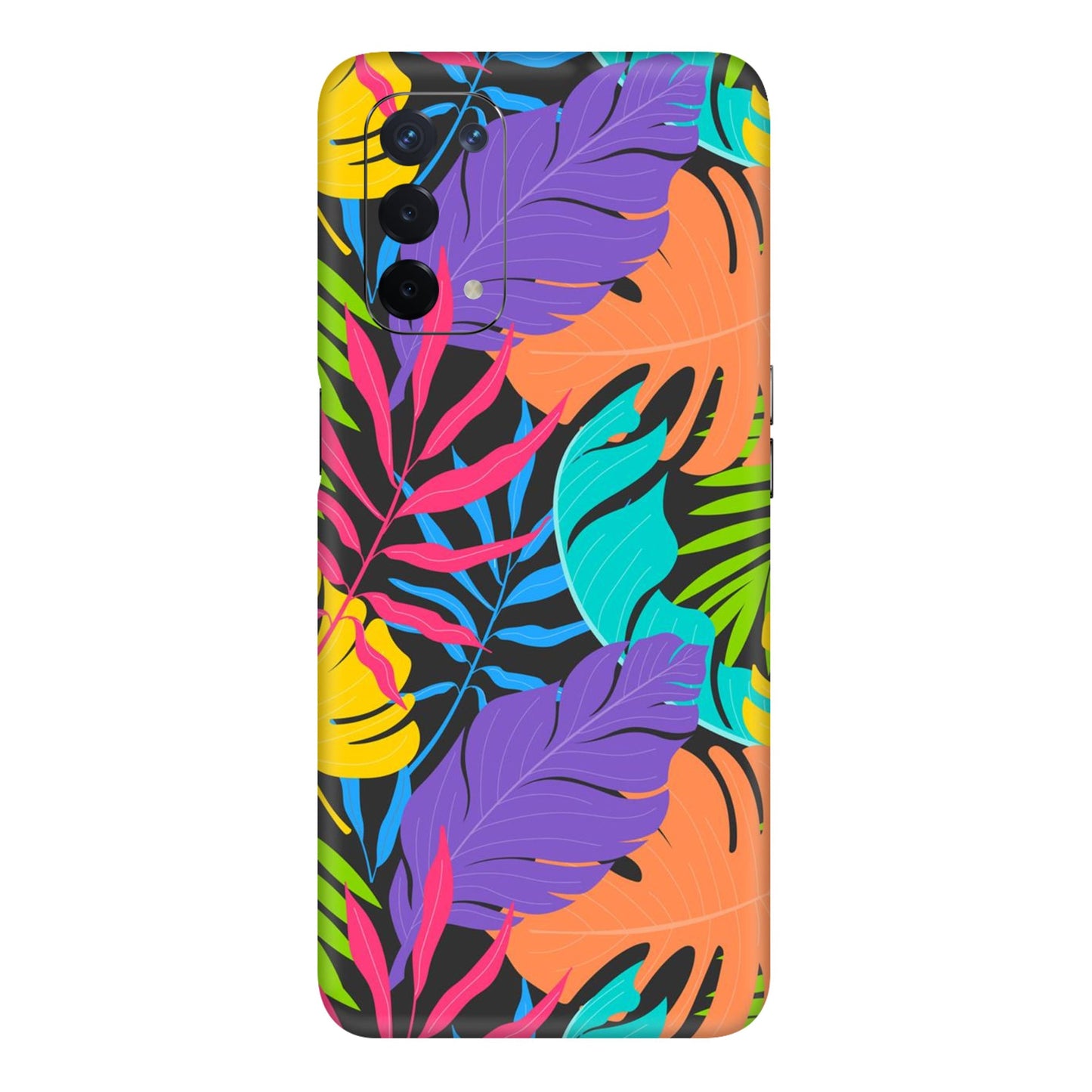 Neon Jungle Leaves Mobile Skin For Oppo A54 5G