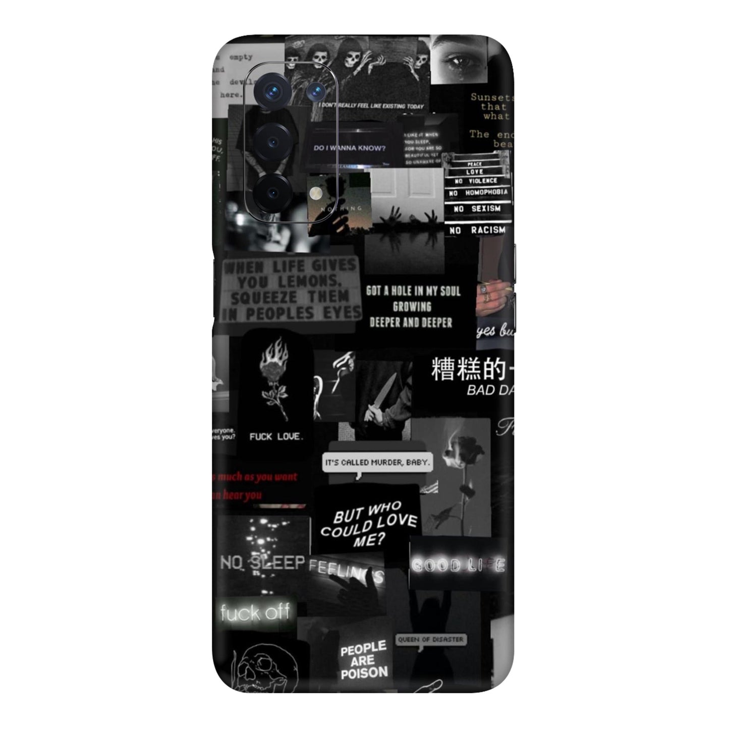 Bad Day Dark Collage Mobile Skin For Oppo A54 5G
