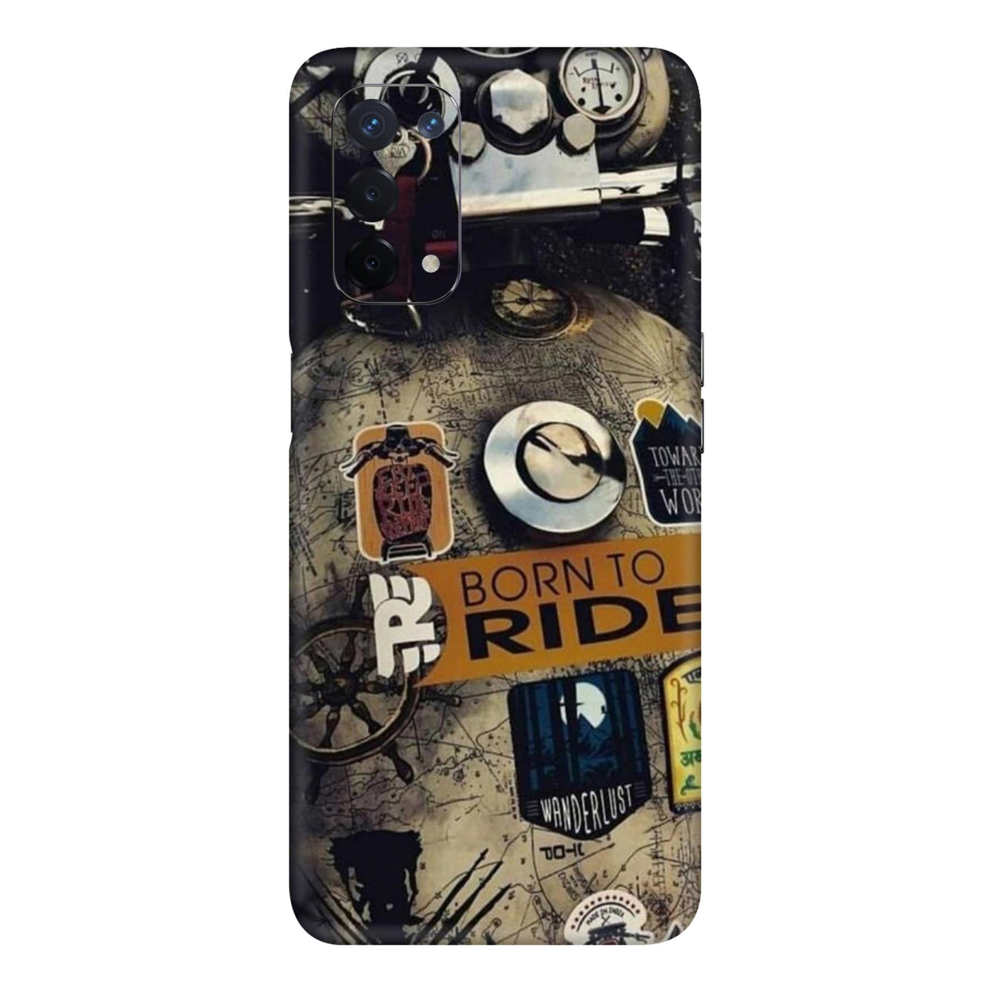 Born to Ride World Map Mobile Skin For Oppo A54 5G