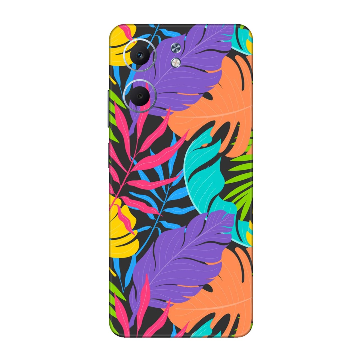 Neon Jungle Leaves Mobile Skin For Oppo A5x 5G