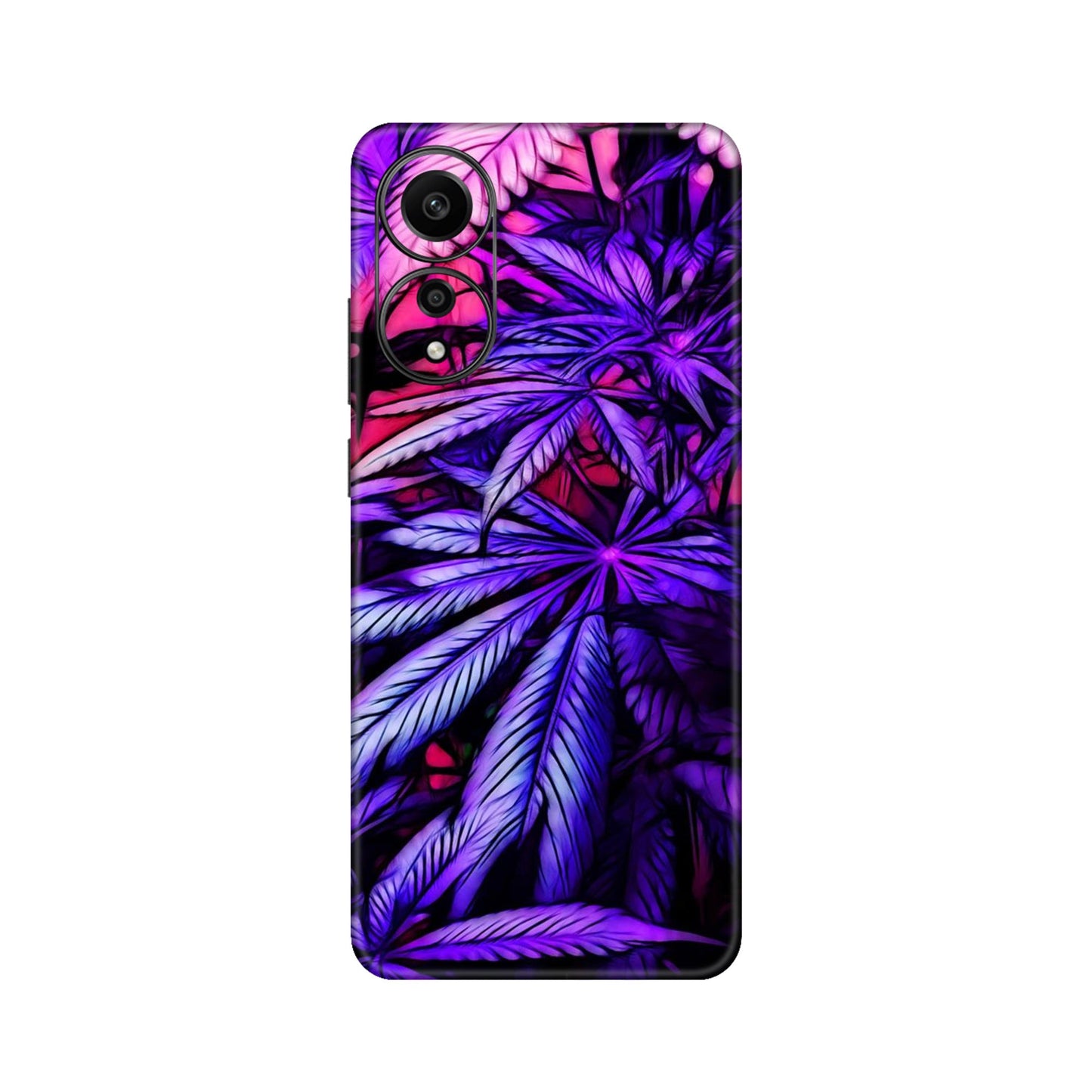 Neon Purple Herb Mobile Skin For Oppo A78 4G