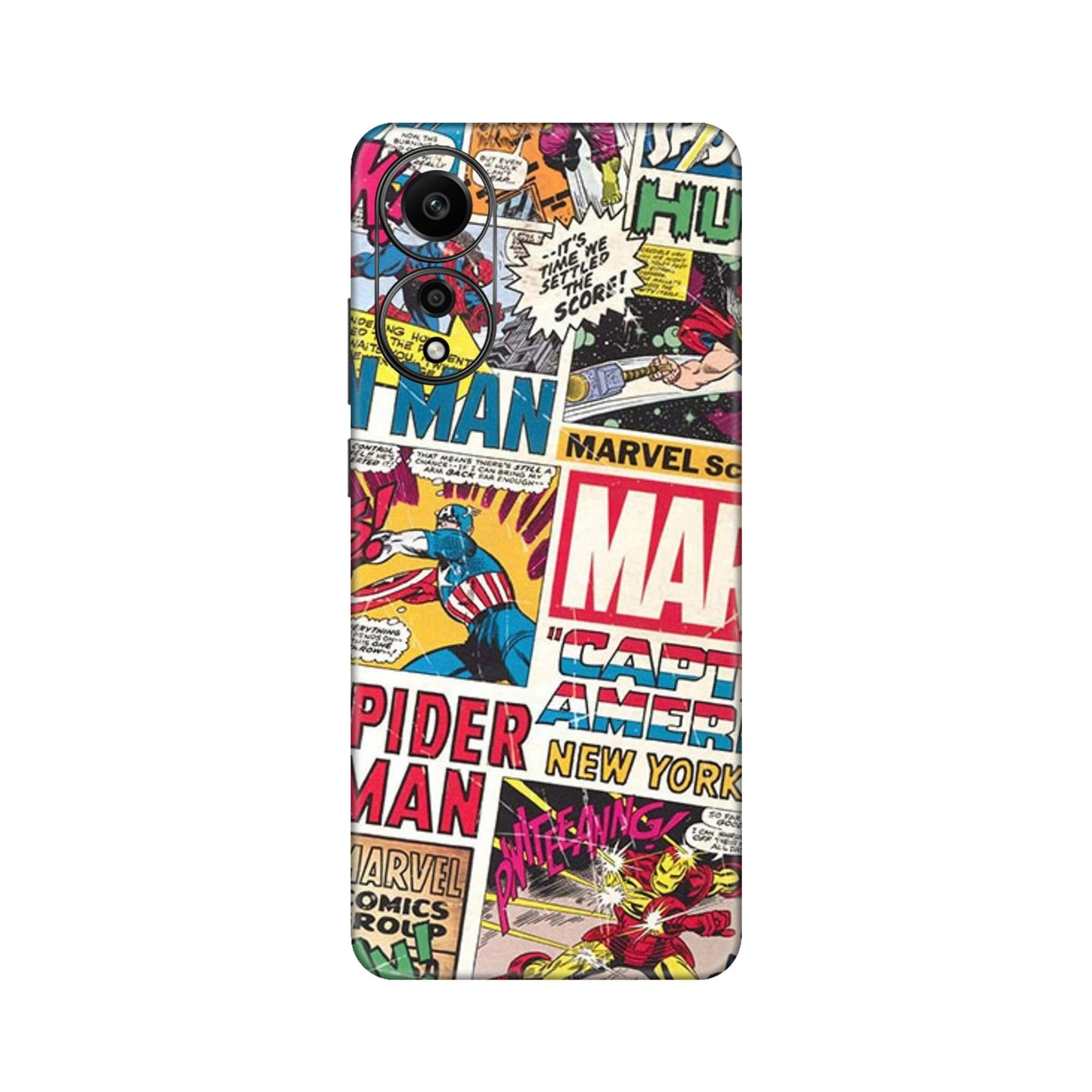 Vintage Marvel Comic Bomb Mobile Skin For Oppo A78 4G
