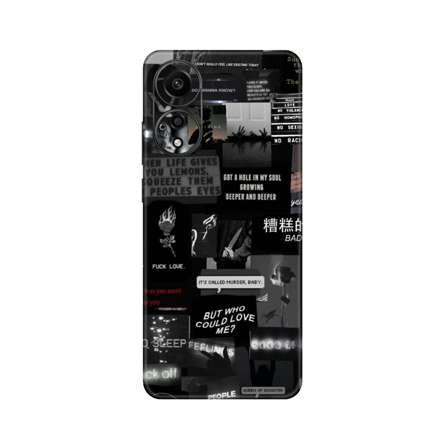 Bad Day Dark Collage Mobile Skin For Oppo A78 4G