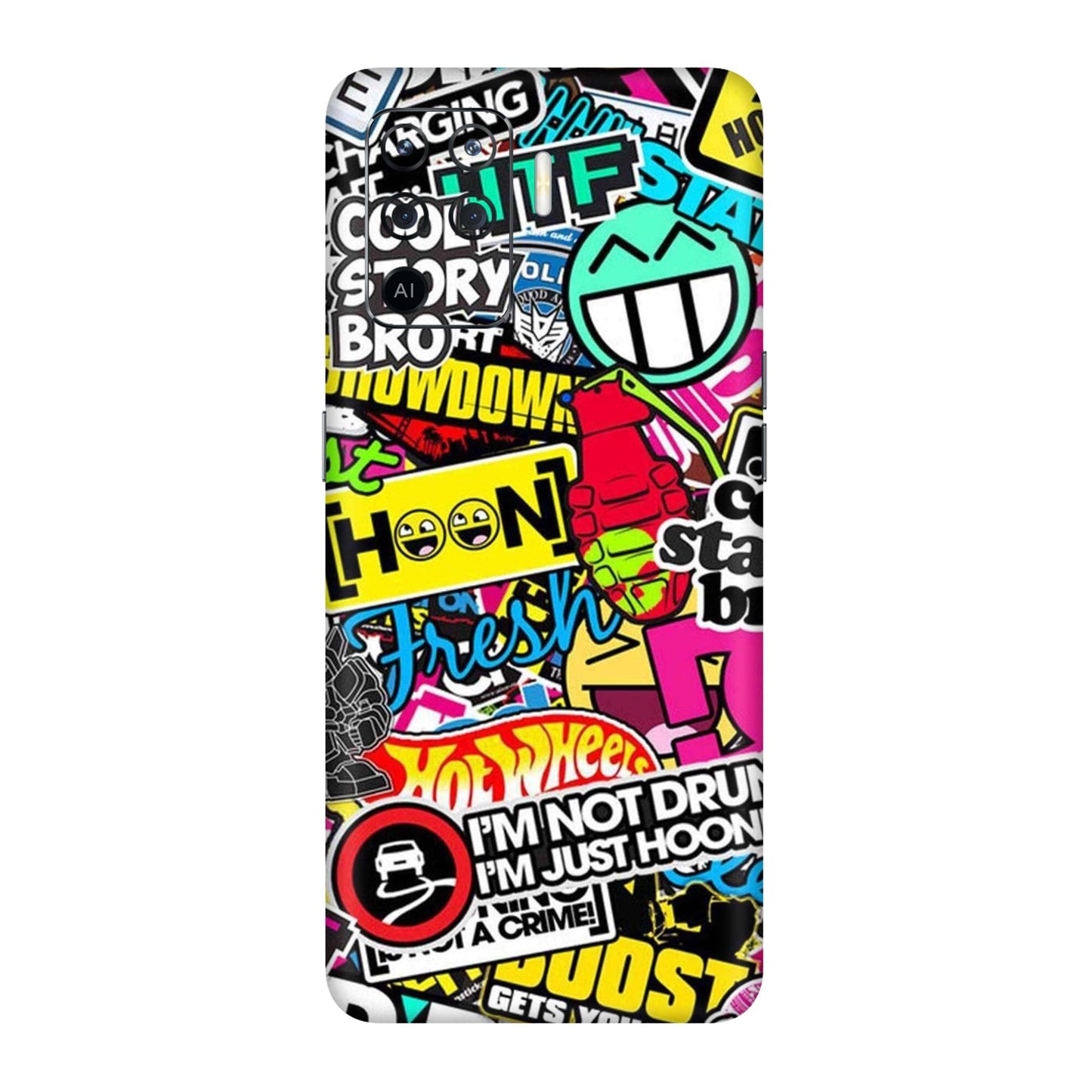 Hoonigan Sticker Bomb Mobile Skin For Oppo F19 Pro