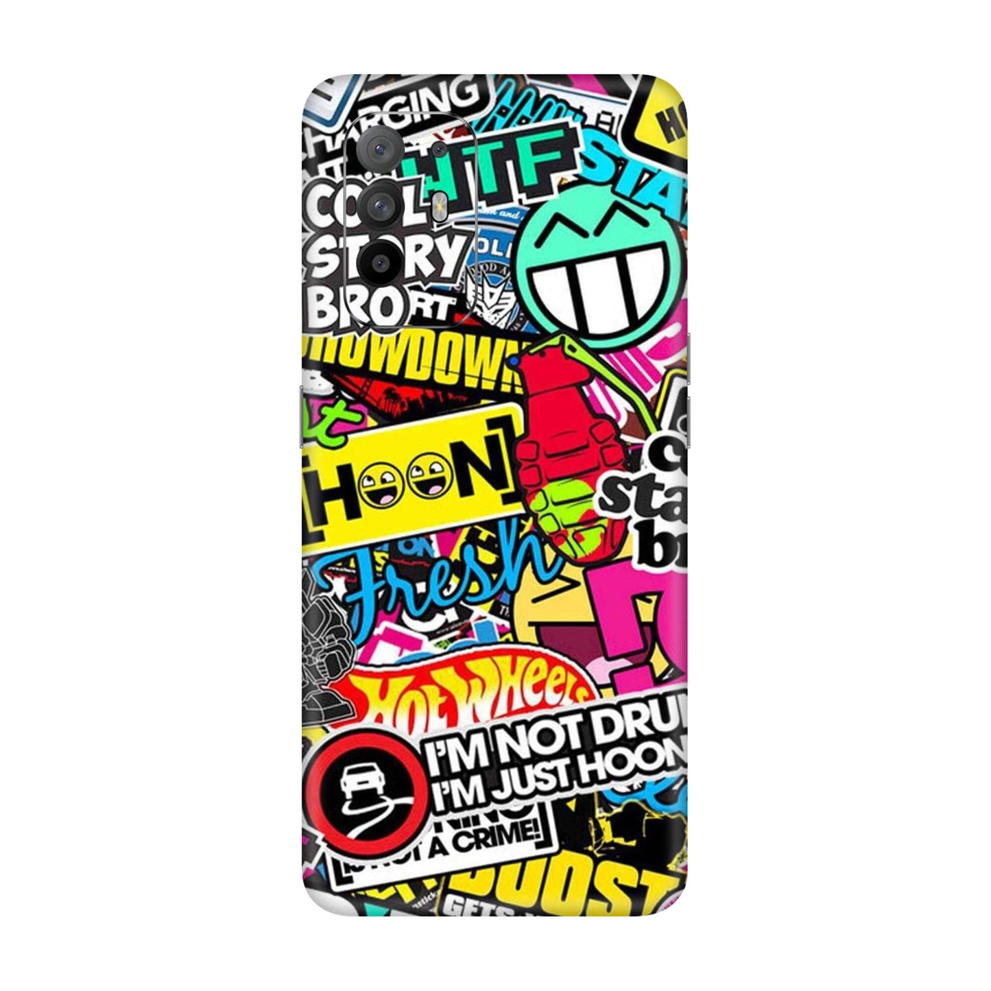 Hoonigan Sticker Bomb Mobile Skin For Oppo F19 Pro Plus
