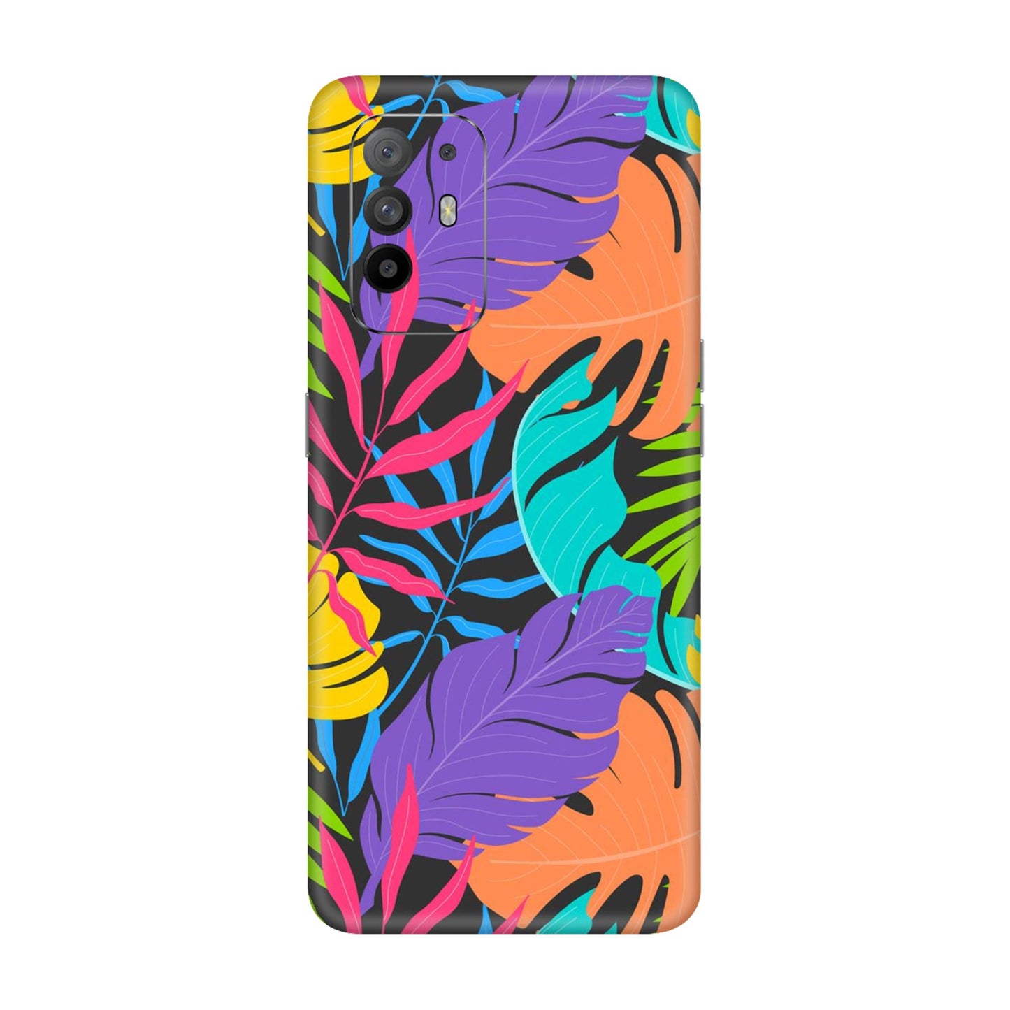 Neon Jungle Leaves Mobile Skin For Oppo F19 Pro Plus