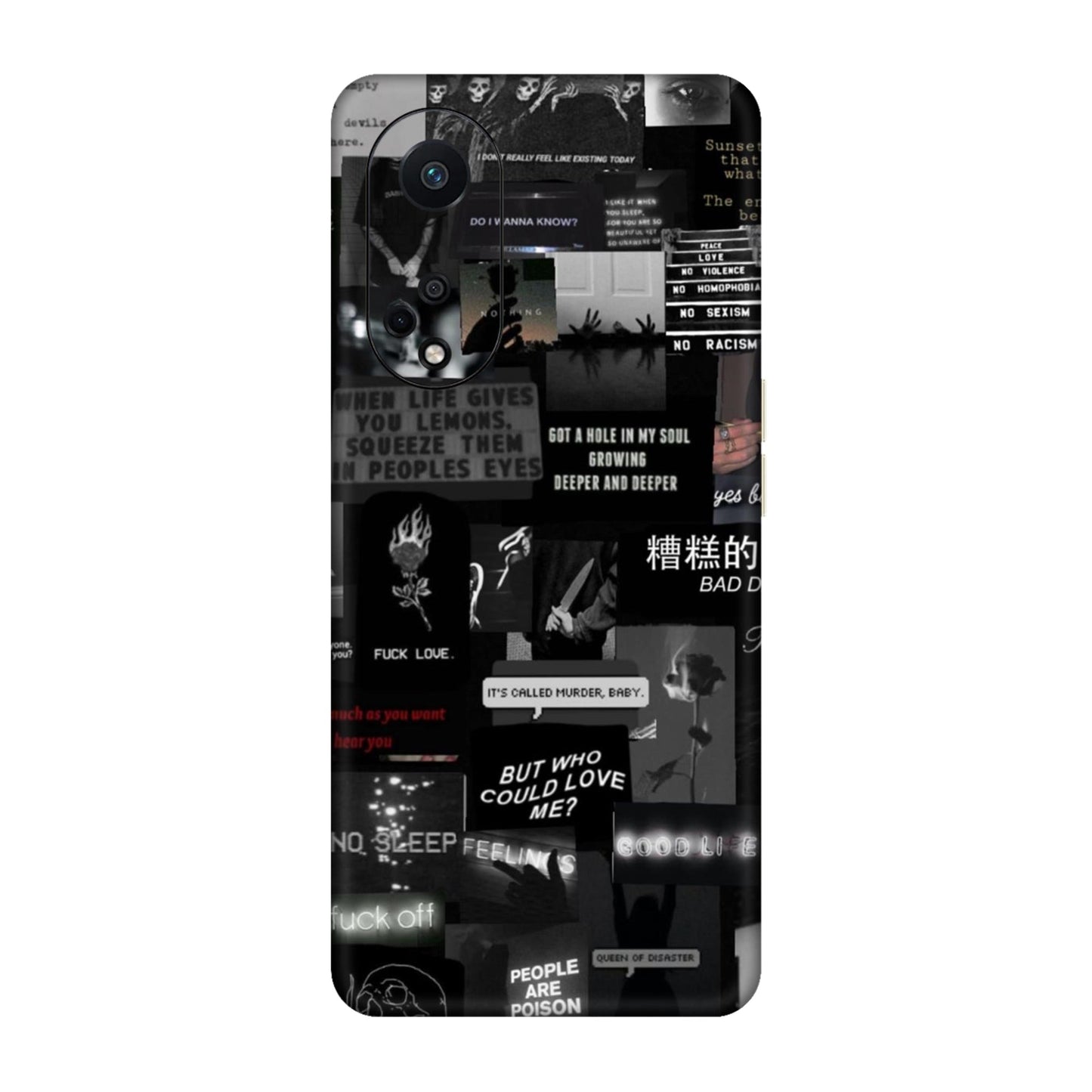 Bad Day Dark Collage Mobile Skin For Oppo F23 5G