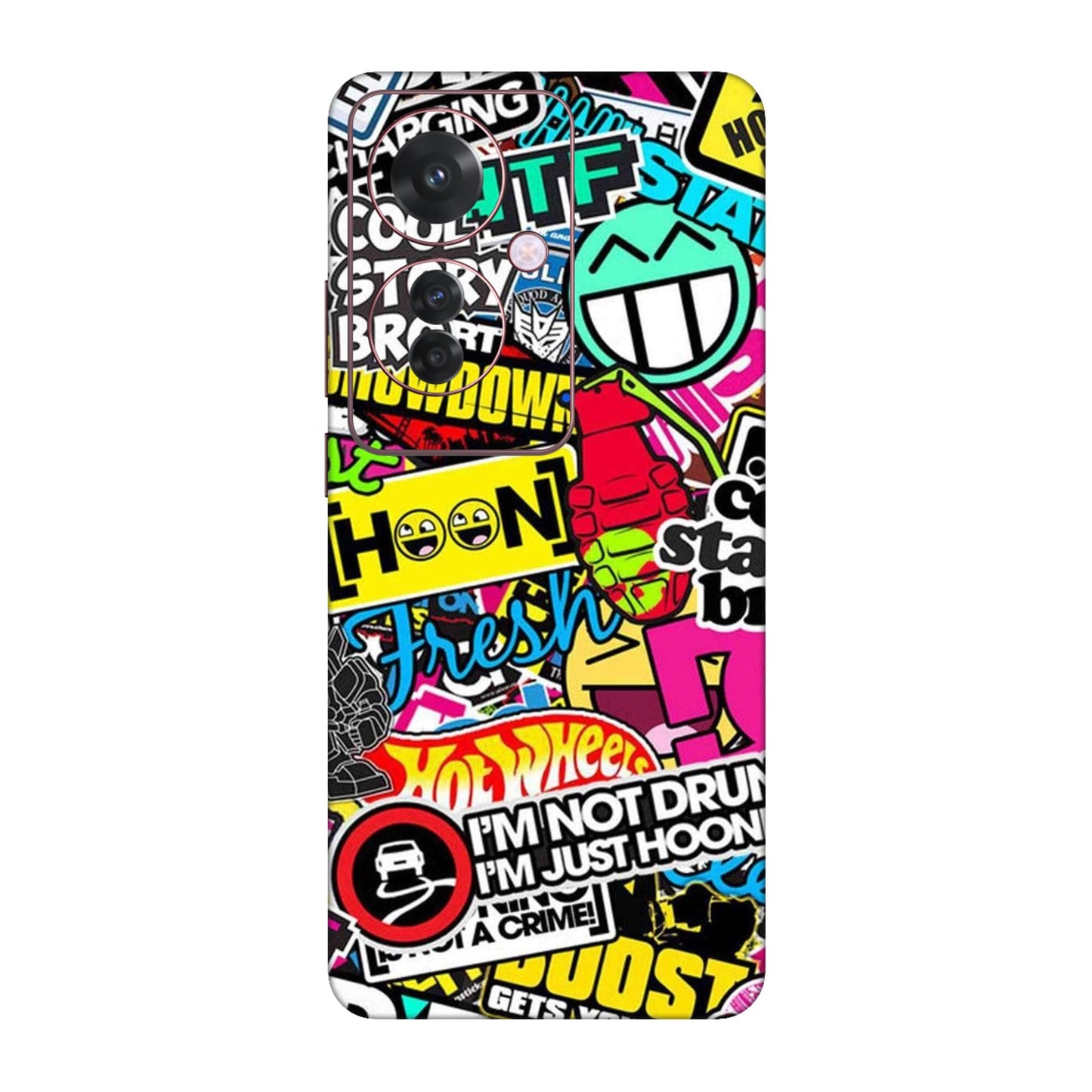 Hoonigan Sticker Bomb Mobile Skin For Oppo F25 Pro 5G