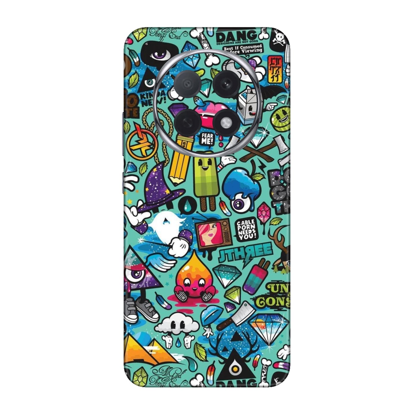 Graffiti Chaos Sticker Bomb Mobile Skin For Oppo F29 Pro 5G