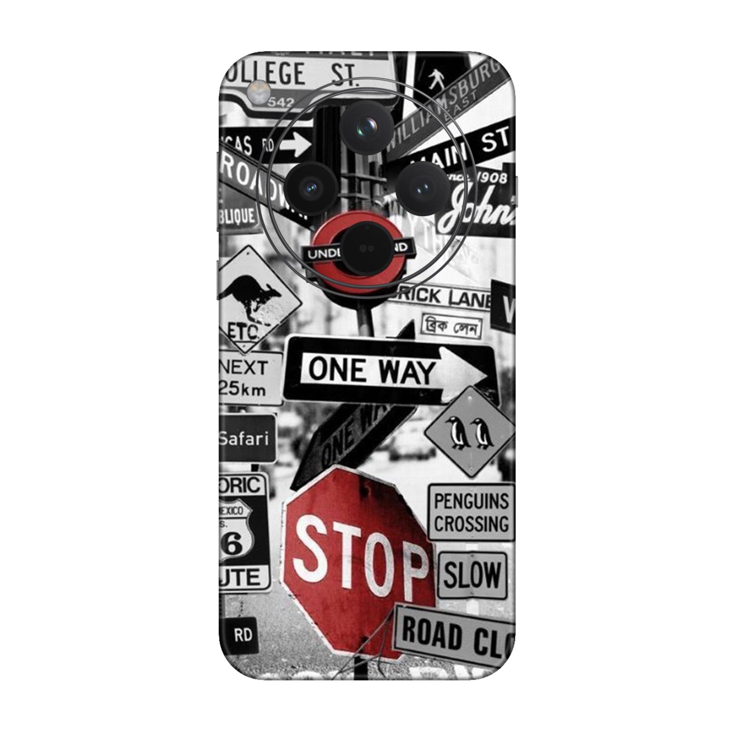 Global Urban Sign Bomb Mobile Skin For Oppo Find X8 5G