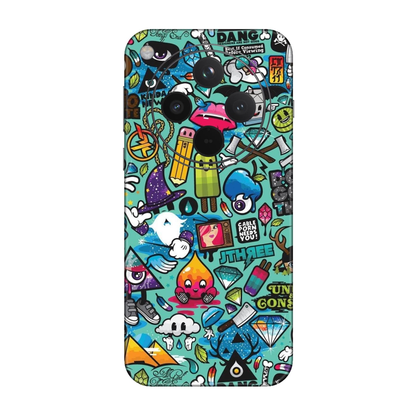 Graffiti Chaos Sticker Bomb Mobile Skin For Oppo Find X8 5G