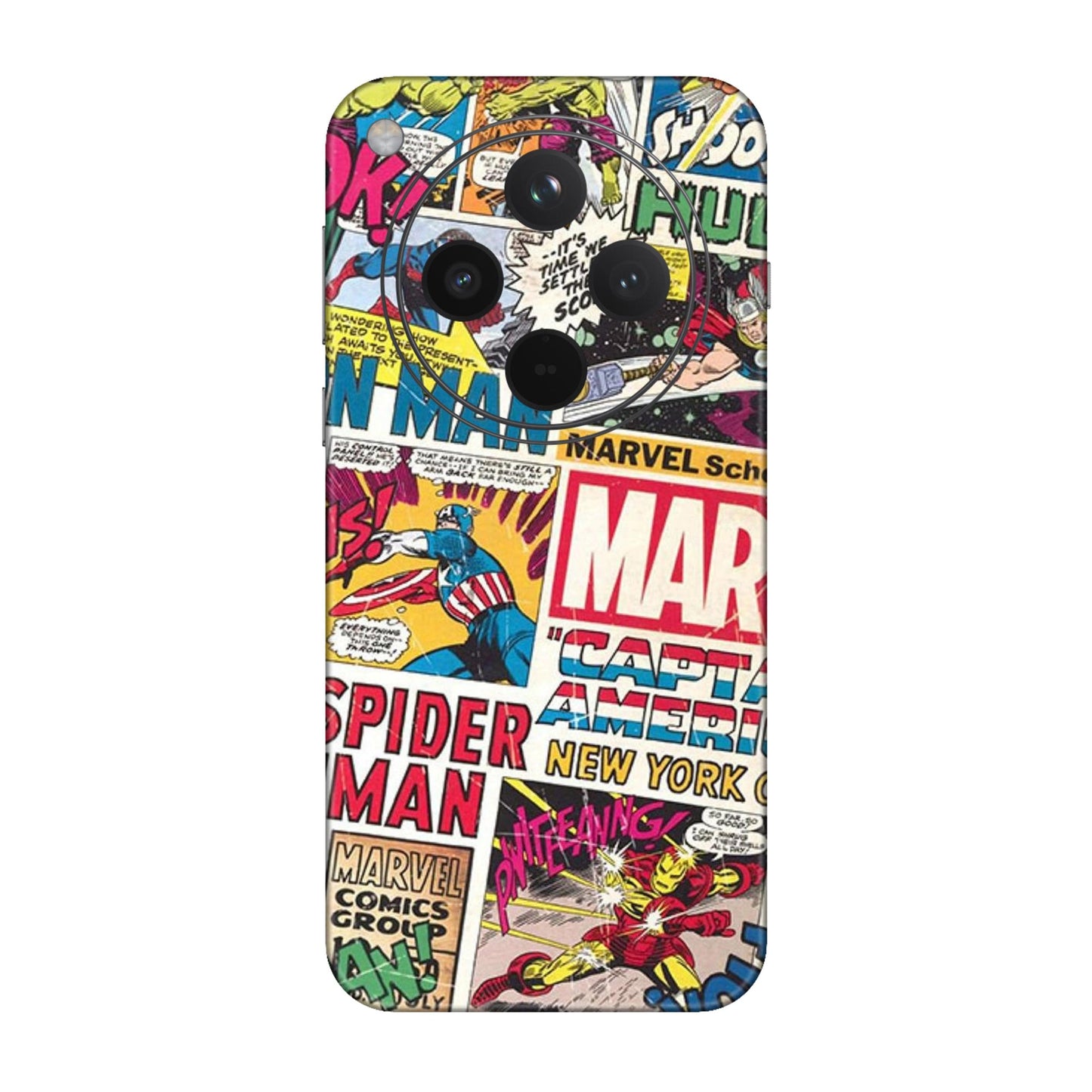 Vintage Marvel Comic Bomb Mobile Skin For Oppo Find X8 5G