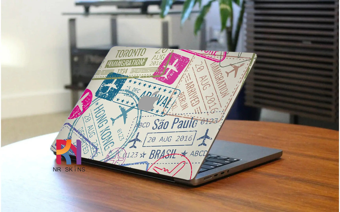 Passport Stamp Laptop 6D Skin - SkinUp