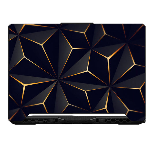 Black Gold Diamond Cut Laptop 6D Skin