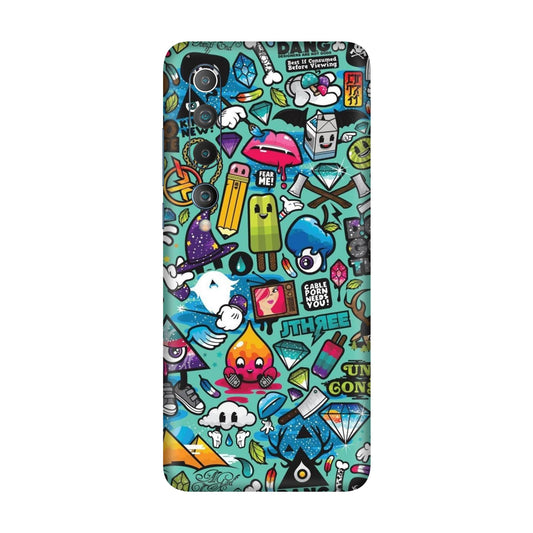 Graffiti Chaos Sticker Bomb Mobile Skin For Mi 10 5g