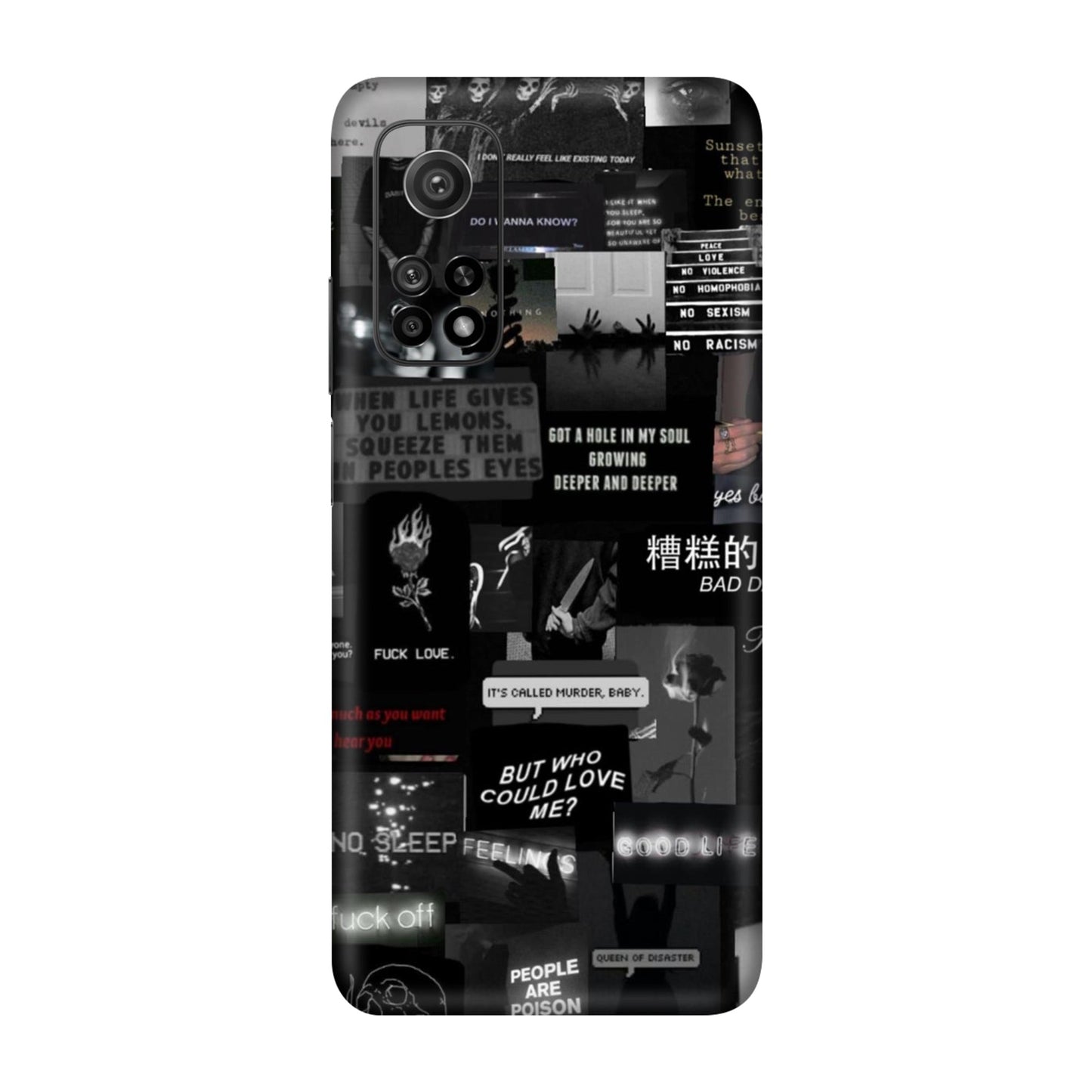 Bad Day Dark Collage Mobile Skin For Mi 10T 5g