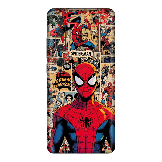 Vintage Comic Panel Spider Man Mobile Skin For Mi Note 10