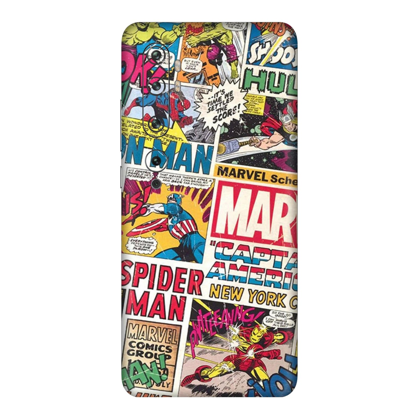 Vintage Marvel Comic Bomb Mobile Skin For Mi Note 10 Pro