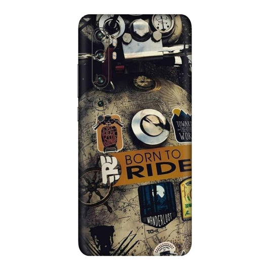 Born to Ride World Map Mobile Skin For Mi Note 10 Pro