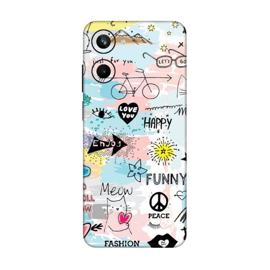 Cat Doodles Pastel Mobile Skin For Realme 10 Pro 5g