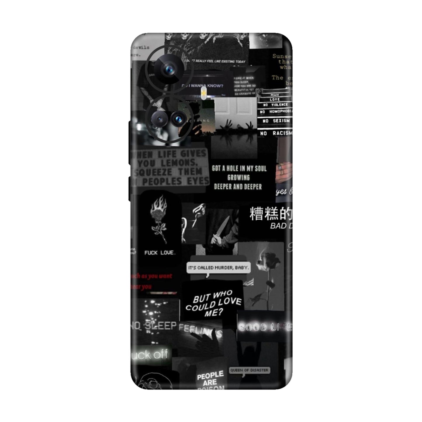 Bad Day Dark Collage Mobile Skin For Realme 10 Pro Plus 5g