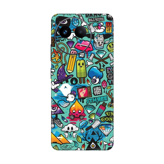 Graffiti Chaos Sticker Bomb Mobile Skin For Realme 11 5g
