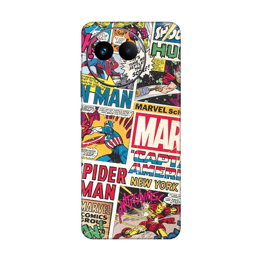 Vintage Marvel Comic Bomb Mobile Skin For Realme 11 5g