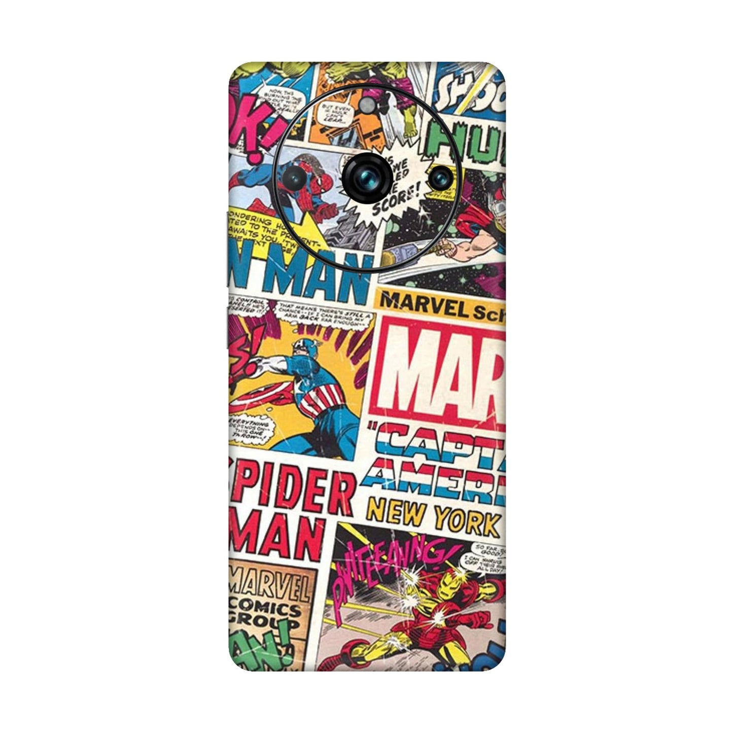 Vintage Marvel Comic Bomb Mobile Skin For Realme 11 Pro