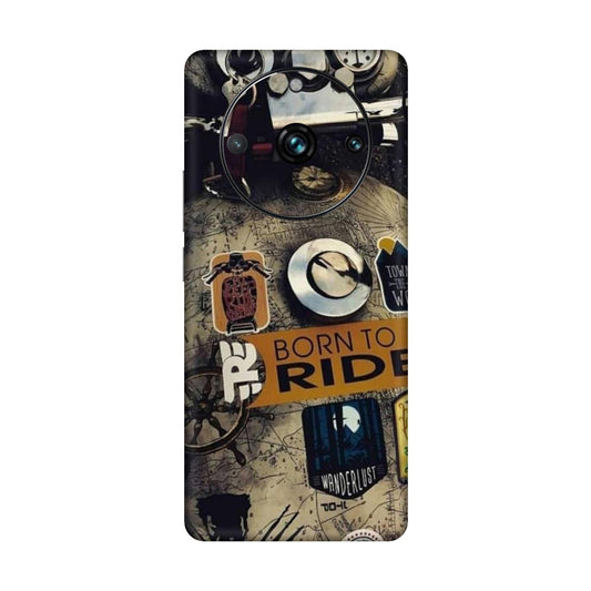 Born to Ride World Map Mobile Skin For Realme 11 Pro