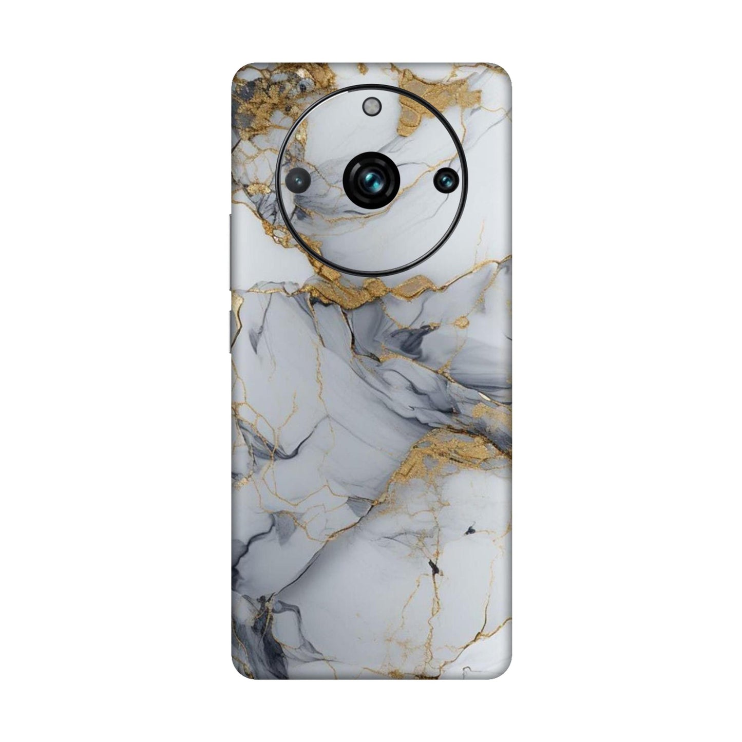 White Gold Luxury Marble Mobile Skin For Realme 11 Pro Plus
